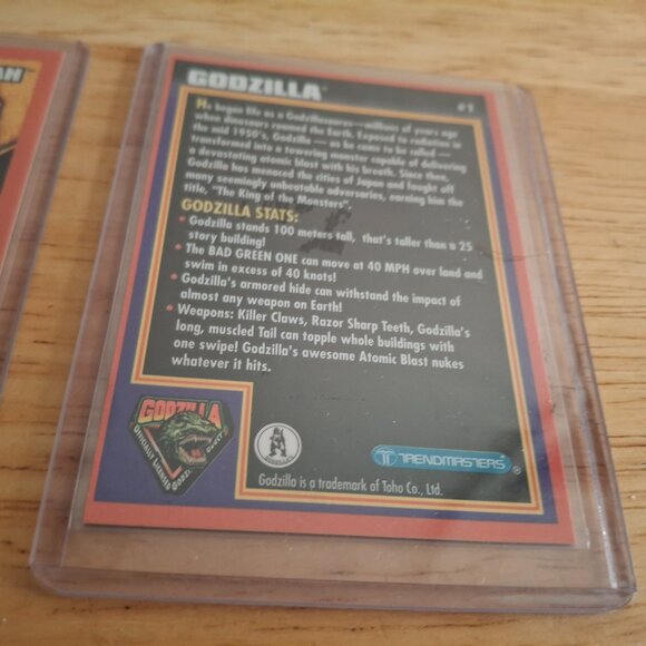 5x 1994 Toho Godzilla,Rodan,Mothra,Chidorah,Mecha-Godzilla - ALL HIGHER GRADES!